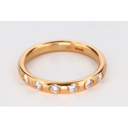 DIAMENTY 0,15 CT ZŁOTO 750 PIERŚCIONEK OBRĄCZKA ROZMIAR 12