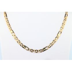 ZŁOTO 375 ŁAŃCUSZEK FIGARO 52 CM
