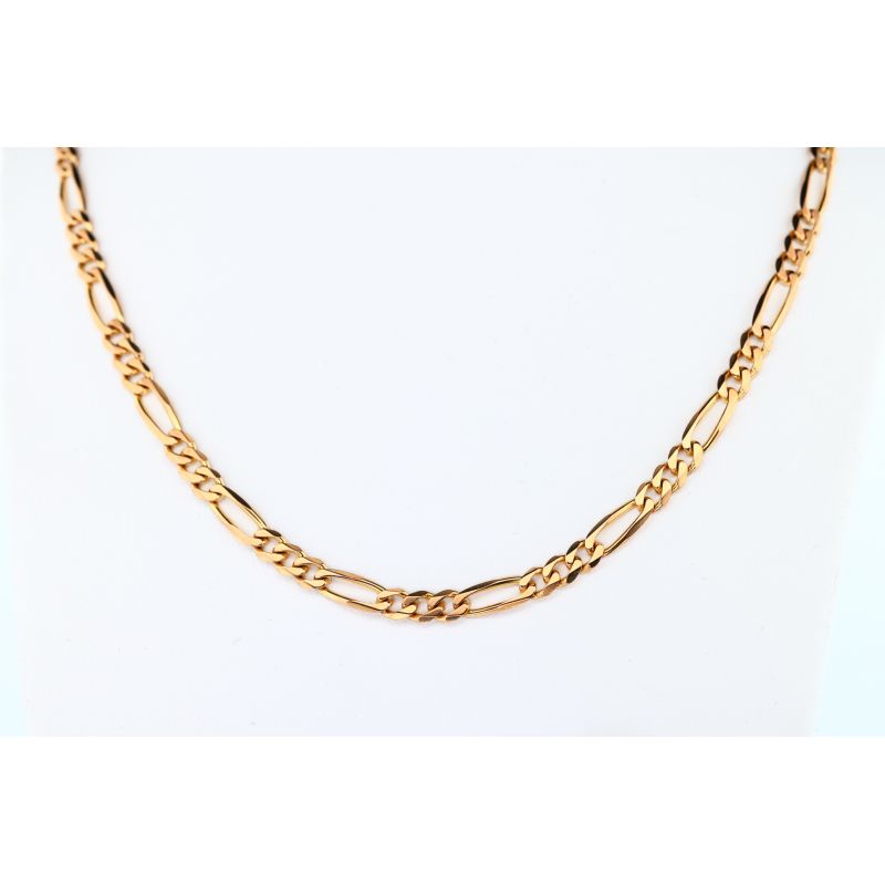 ZŁOTO 375 ŁAŃCUSZEK FIGARO 46,5 CM