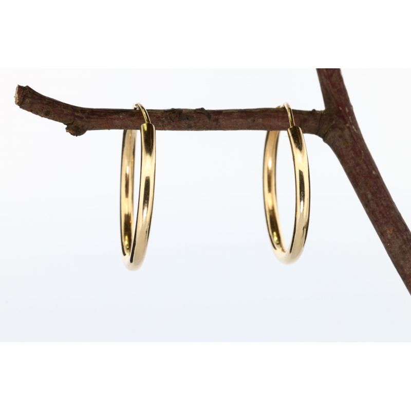 ZŁOTO 585 KOLCZYKI KOŁA