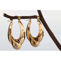 ZŁOTO 585 KOLCZYKI KOŁA