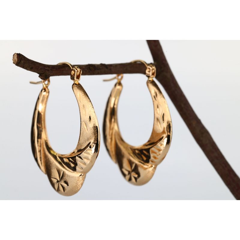 ZŁOTO 585 KOLCZYKI KOŁA