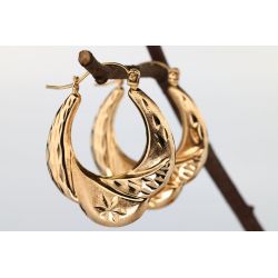 ZŁOTO 585 KOLCZYKI KOŁA