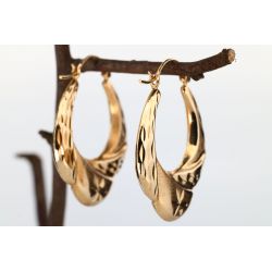 ZŁOTO 585 KOLCZYKI KOŁA