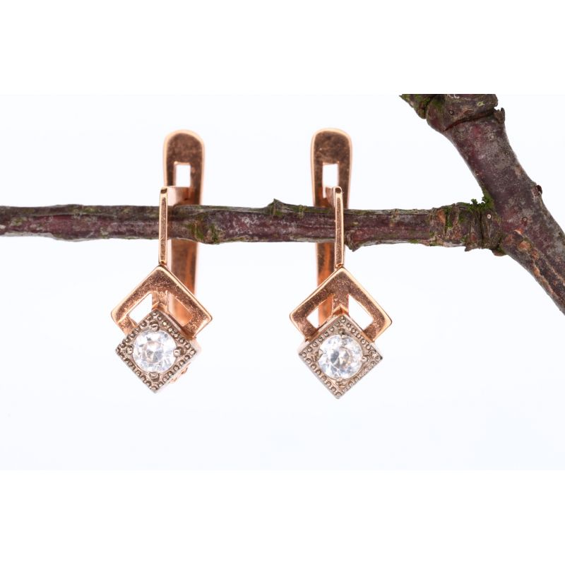 CYRKONIE ZŁOTO 583 KOLCZYKI