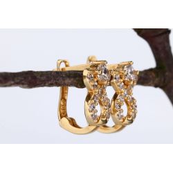 CYRKONIE ZŁOTO 585 KOLCZYKI
