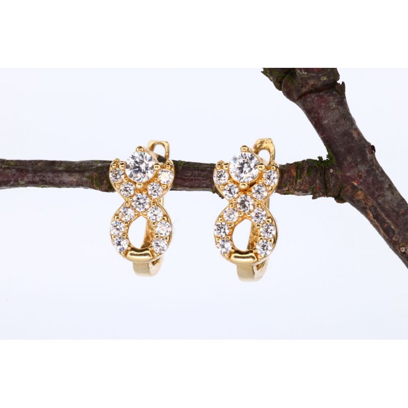 CYRKONIE ZŁOTO 585 KOLCZYKI