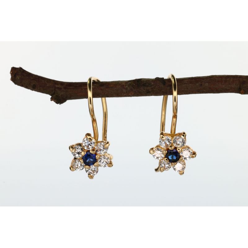 CYRKONIE ZŁOTO 585 KOLCZYKI