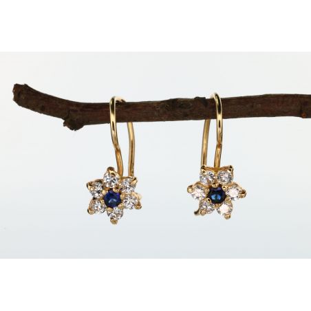 CYRKONIE ZŁOTO 585 KOLCZYKI