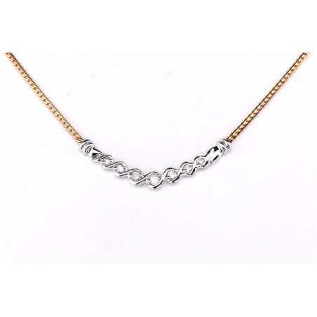 DIAMENTY ZŁOTO 375 NASZYJNIK