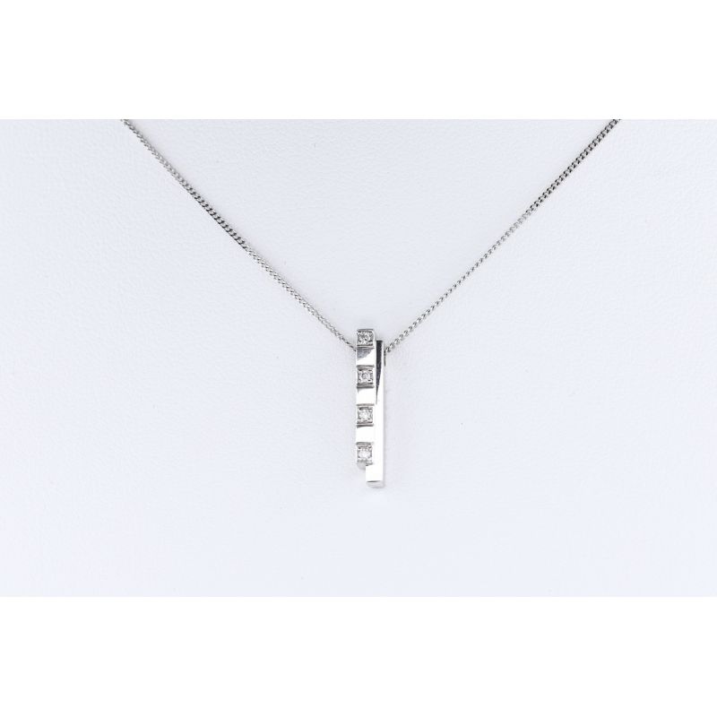 DIAMENTY ZŁOTO 375 NASZYJNIK ŁAŃCUSZEK ZAWIESZKA