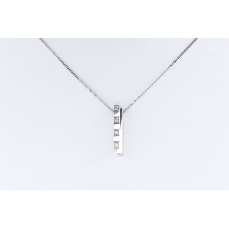 DIAMENTY ZŁOTO 375 NASZYJNIK ŁAŃCUSZEK ZAWIESZKA