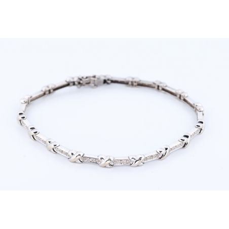 DIAMENTY ZŁOTO 750 BRANSOLETKA