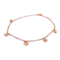 CYRKONIE ZŁOTO 585 BRANSOLETKA NA NOGĘ