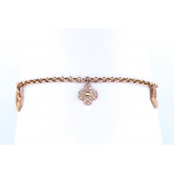 CYRKONIE ZŁOTO 585 BRANSOLETKA NA NOGĘ