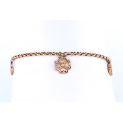 CYRKONIE ZŁOTO 585 BRANSOLETKA NA NOGĘ