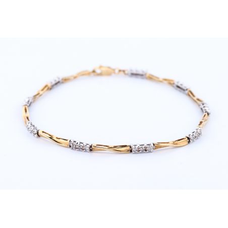 DIAMENTY ZŁOTO 375 BRANSOLETKA