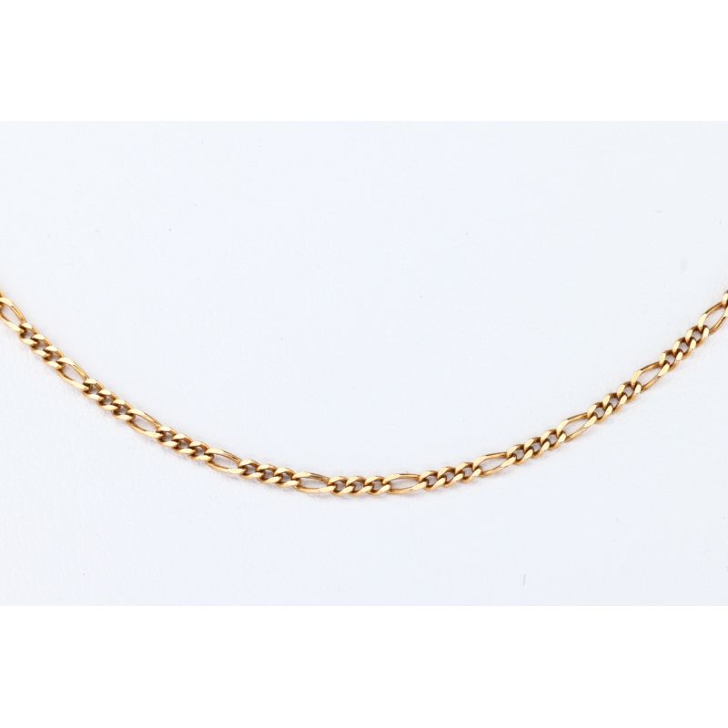 ZŁOTO 375 ŁAŃCUSZEK FIGARO 46 CM