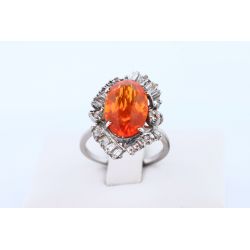 OPAL OGNISTY DIAMENTY ZŁOTO 375/750 PIERŚCIONEK ROZMIAR 15