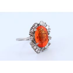 OPAL OGNISTY DIAMENTY ZŁOTO 375/750 PIERŚCIONEK ROZMIAR 15