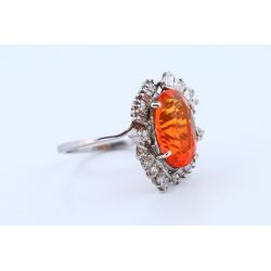 OPAL OGNISTY DIAMENTY ZŁOTO 375/750 PIERŚCIONEK ROZMIAR 15