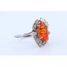 OPAL OGNISTY DIAMENTY ZŁOTO 375/750 PIERŚCIONEK ROZMIAR 15