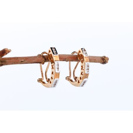 DIAMENTY 0,22 CT ZŁOTO 375 KOLCZYKI