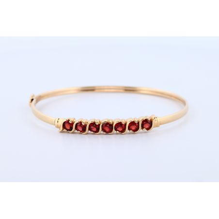 GRANATY 1,89 CT ZŁOTO 585 BRANSOLETKA