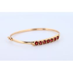 GRANATY 1,89 CT ZŁOTO 585 BRANSOLETKA