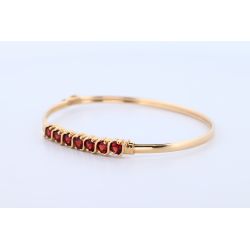 GRANATY 1,89 CT ZŁOTO 585 BRANSOLETKA