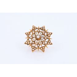 PERŁY DIAMENT ZŁOTO 750 NASZYJNIK ZAWIESZKA BROSZKA
