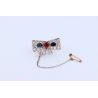 RUBIN SZAFIRY DIAMENTY PLATYNA 950 BROSZKA