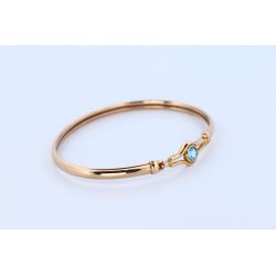 TOPAZ 0,49 CT ZŁOTO 375 BRANSOLETKA