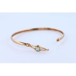 TOPAZ 0,49 CT ZŁOTO 375 BRANSOLETKA
