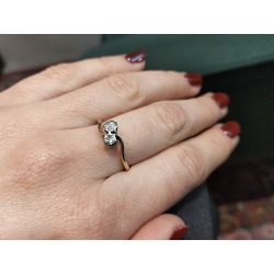 DIAMENTY 0,20 CT ZŁOTO 750 PIERŚCIONEK ROZMIAR 14 CERTYFIKAT
