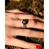 SZAFIRY DIAMENT ZŁOTO 375 PIERŚCIONEK 1976r ROZMIAR 16