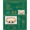 SZAFIRY DIAMENT ZŁOTO 750 PIERŚCIONEK 1970r ROZMIAR 11 CERTYFIKAT