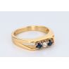 SZAFIRY DIAMENT ZŁOTO 750 PIERŚCIONEK 1970r ROZMIAR 11 CERTYFIKAT