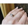 SZAFIRY DIAMENT ZŁOTO 750 PIERŚCIONEK 1970r ROZMIAR 11 CERTYFIKAT