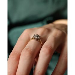 DIAMENTY 0,50 CT ZŁOTO 750 PIERŚCIONEK ROZMIAR 14