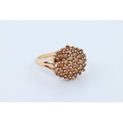 BROWN DIAMENTY 1,30 CT ZŁOTO 375 PIERŚCIONEK ROZMIAR 22