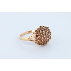BROWN DIAMENTY 1,30 CT ZŁOTO 375 PIERŚCIONEK ROZMIAR 22