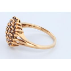 BROWN DIAMENTY 1,30 CT ZŁOTO 375 PIERŚCIONEK ROZMIAR 22
