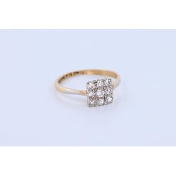 DIAMENTY 0,31 CT ZŁOTO 750 PIERŚCIONEK ROZMIAR 16