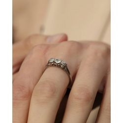 DIAMENTY 0,50 CT PLATYNA 950 PIERŚCIONEK ROZMIAR 13 CERTYFIKAT