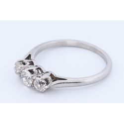 DIAMENTY 0,50 CT PLATYNA 950 PIERŚCIONEK ROZMIAR 13 CERTYFIKAT