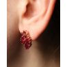 RUBINY 7,12 CT ZŁOTO 375 KOLCZYKI