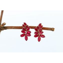 RUBINY 7,12 CT ZŁOTO 375 KOLCZYKI