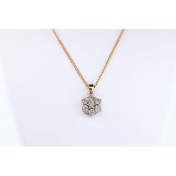 DIAMENTY 0,04 CT ZŁOTO 375 ZAWIESZKA WISIOREK