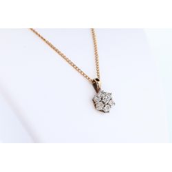 DIAMENTY 0,04 CT ZŁOTO 375 ZAWIESZKA WISIOREK
